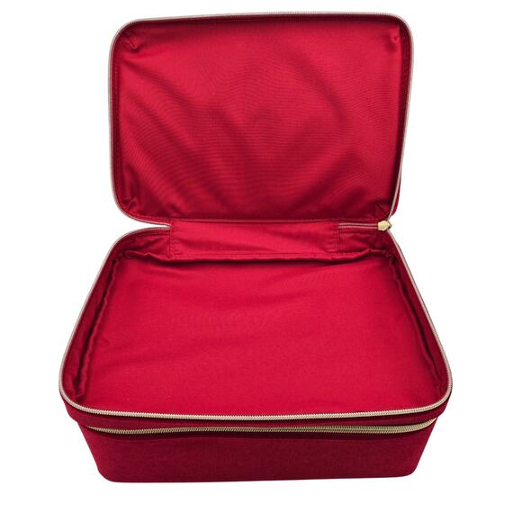 Estee Lauder Train Case - Red Velvet with Bow on Top - Picture 3 of 5
